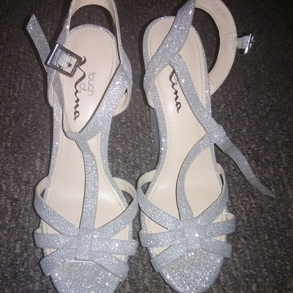 Sparkle wedge's from Davids bridal